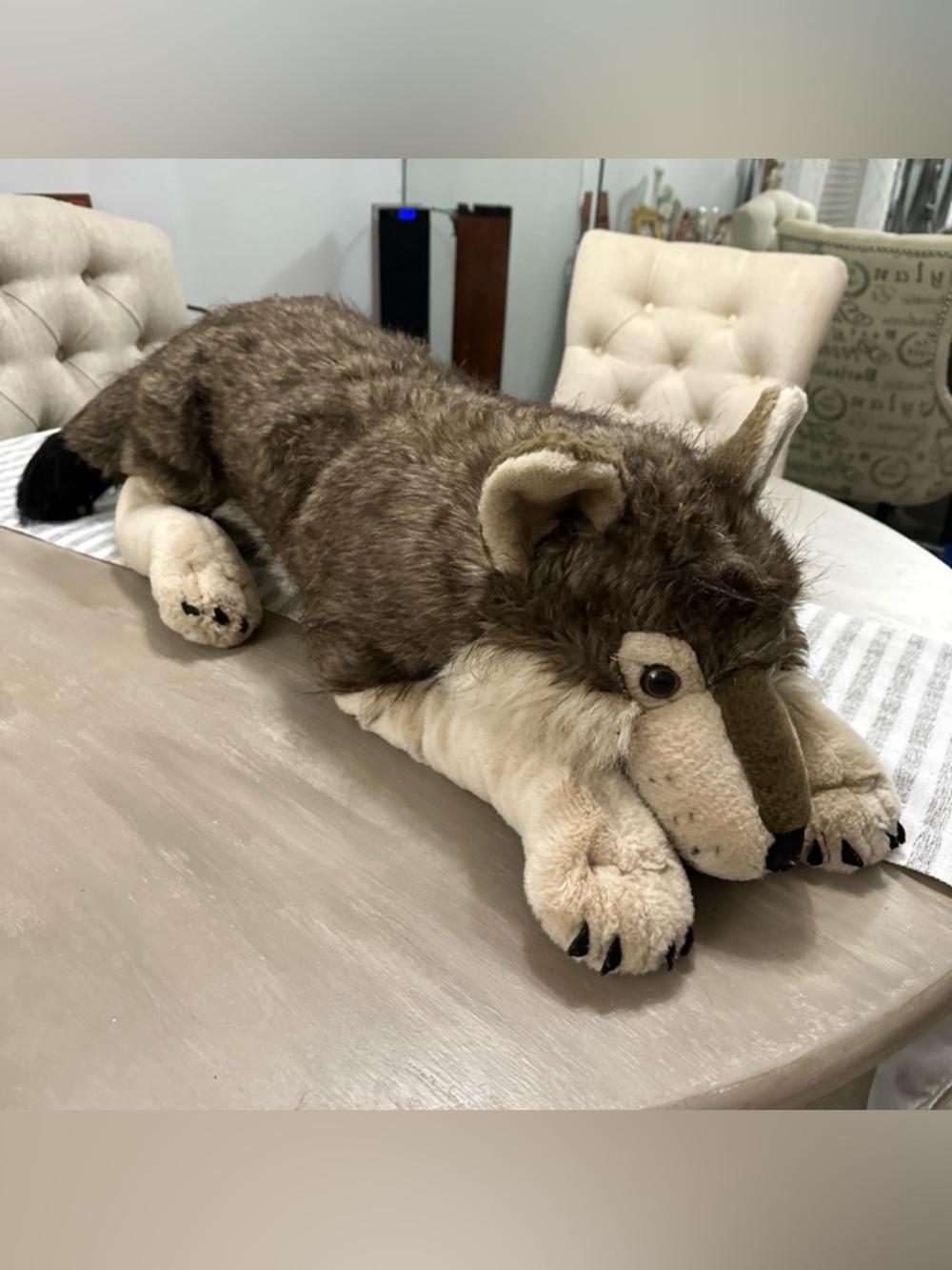 Wild Republic 39" Realistic TIMBER GRAY WOLF Jumbo XL Plush Stuffed Animal
